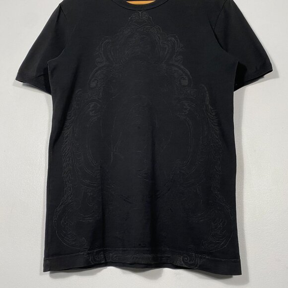 Dolce & Gabbana Saint Mary Elegant Baroque Tee Black mens size 46 / Small - Picture 3 of 7